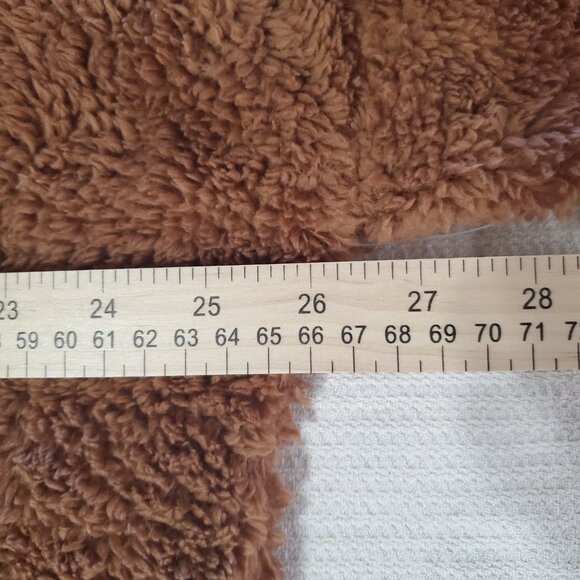Brown Sherpa Zip up Hoodie Jacket NWT Women's Junior's XL Coat - Picture 6 of 9